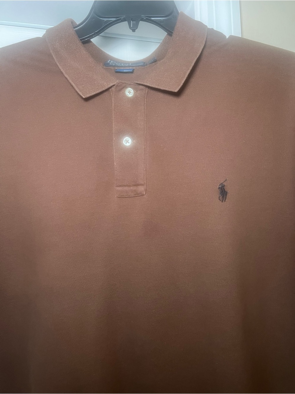 Polo by Ralph Lauren Men's Polo Shirt - Brown with Dark Pony
